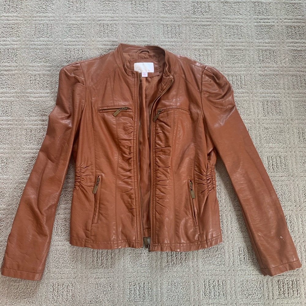 Carmel faux leather jacket